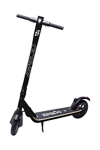 ZEECLO PÁTINETE ELÉCTRICO Comet Negro Batería Litio 8Ah 36V, Autonomía 25km Motor ZeroFriction Potencia Máxima 500W, Velocidad Máxima 25 km/h Ruedas 9" Neumáticas, App