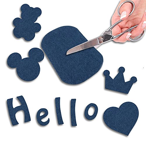ZEFFFKA Tela de Calidad Parches de Jean Aplicables con Plancha Interior Exterior Pegamento Mas Fuerte 100% Algodón Tonos Surtidos Kit de Decoración 10 Piezas Tamaño 4-1/4" x 3-3/4" (9.8 cm x 10.8 cm)