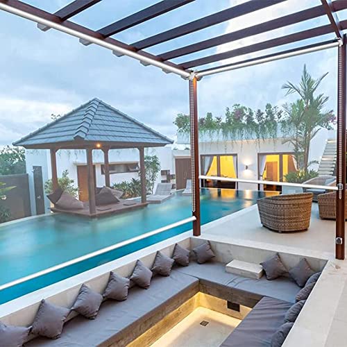 ZHANGYAN Persianas Balcón al Aire Libre Personalizado Ciego a Prueba de Agua, 60/95/195/135 / 155cm de Ancho, Ciego de Sol, Adecuado for el mostrador de Hotel PERGOLA