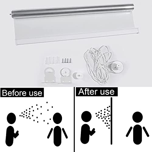 ZHANGYAN Persianas Cocina de baño Al aire libre impermeable Roller transparente Rodillo Ciego Oficina de hotel, Pérgola al aire libre Persiana enrollable, 60/95/115/135/155 cm Ancho, con toda la insta