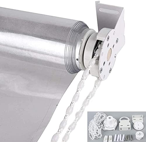 ZHANGYAN Persianas Cocina de baño Al aire libre impermeable Roller transparente Rodillo Ciego Oficina de hotel, Pérgola al aire libre Persiana enrollable, 60/95/115/135/155 cm Ancho, con toda la insta