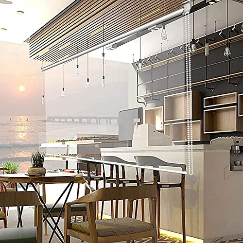 ZHANGYAN Persianas Cocina de baño Al aire libre impermeable Roller transparente Rodillo Ciego Oficina de hotel, Pérgola al aire libre Persiana enrollable, 60/95/115/135/155 cm Ancho, con toda la insta