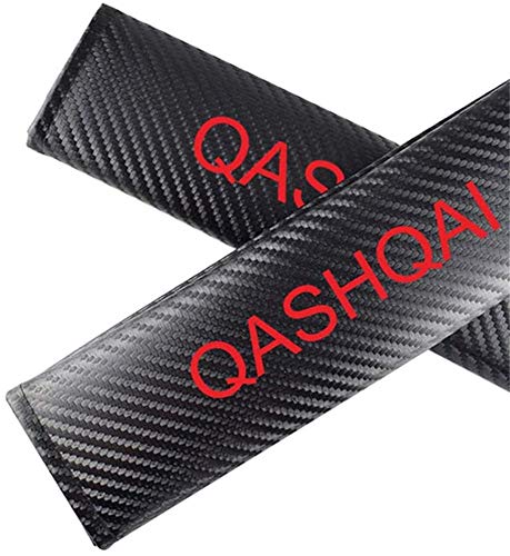 ZHFF 2Pcs Coche CarbóN Fibra Almohadillas Seguridad Cinturón Protectores Hombro, para Nissan Qashqai J11 Transpirables Comodidad Seat Belt Padding, Car Interior Styling Accesorios