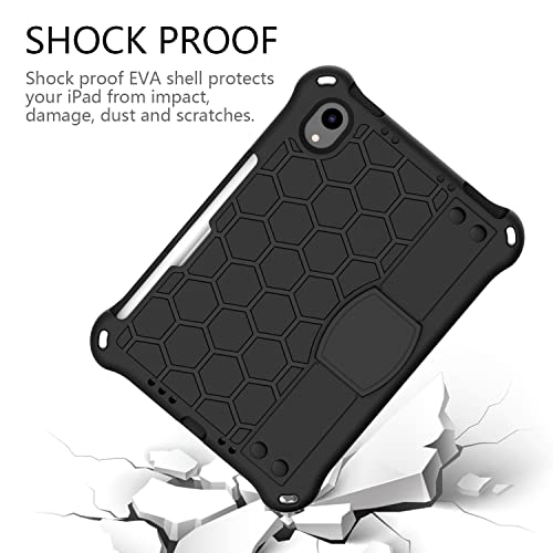 ZHIWEI Tablet PC Bolsas Bandolera For iPad Mini 6 Tableta a Prueba de Golpes Eva Cubrir con Correa de Hombro y Correa de Mano. (Color : Black)