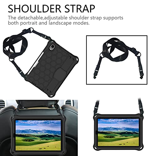 ZHIWEI Tablet PC Bolsas Bandolera For iPad Mini 6 Tableta a Prueba de Golpes Eva Cubrir con Correa de Hombro y Correa de Mano. (Color : Black)