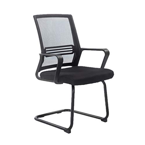 Zhou-WD Silla de recepción, Silla de Banco Silla de Hotel Silla de Tienda Silla de Hospital Silla cómoda y Transpirable Duradera Silla Azul Verde Gris Mobiliario de Oficina (Color : Black)