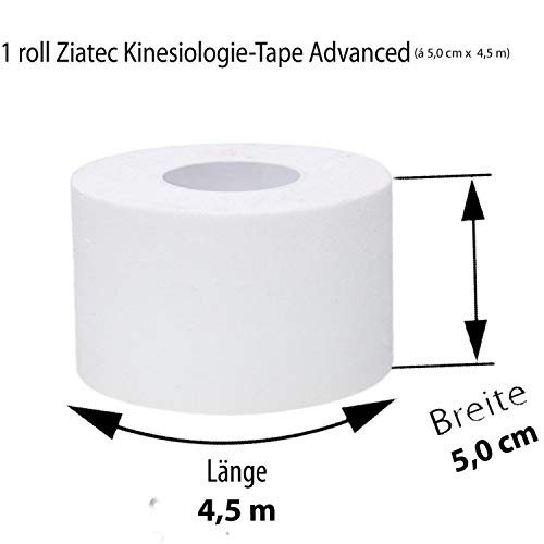 Ziatec Cinta de Kinesiología de Seda Avanzada - Cinta Physio, Color:1 x Rosa