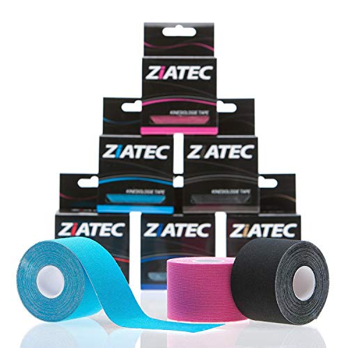 Ziatec Cinta de Kinesiología de Seda Avanzada - Cinta Physio, Color:1 x Rosa