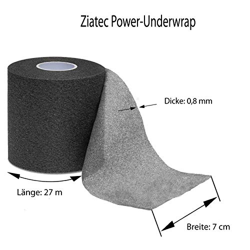 ZiATEC Power Underwrap - pre-wrap no adhesivo | pre-envoltura de espuma para cinta deportiva, fijación del pelo, protección de la piel, color:turquesa