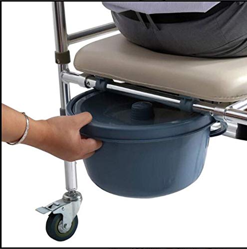 ZKORN Silla de Inodoro, Taburete de baño, Silla de Ducha Asiento de Inodoro Ancianos discapacitados Dispositivo de elevación de Inodoro móvil Plegable Mujeres Embarazadas Asiento de Inodoro S