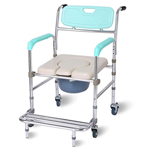 ZKORN Silla de Inodoro, Taburete de baño, Silla de Ducha Asiento de Inodoro Ancianos discapacitados Dispositivo de elevación de Inodoro móvil Plegable Mujeres Embarazadas Asiento de Inodoro S