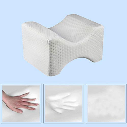 ZoneYan Almohada de Rodilla, Almohadas Piernas para Dormir Ortopédico, Cojin de Piernas Rodillas, Rodilla Posicionador Almohada Espuma, Alivio de la Ciática, Dolor de Espalda