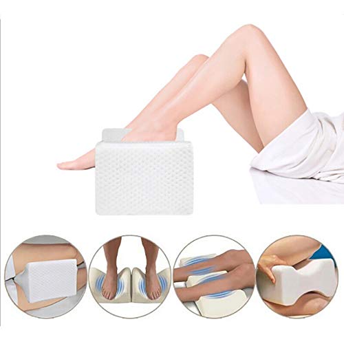 ZoneYan Almohada de Rodilla, Almohadas Piernas para Dormir Ortopédico, Cojin de Piernas Rodillas, Rodilla Posicionador Almohada Espuma, Alivio de la Ciática, Dolor de Espalda
