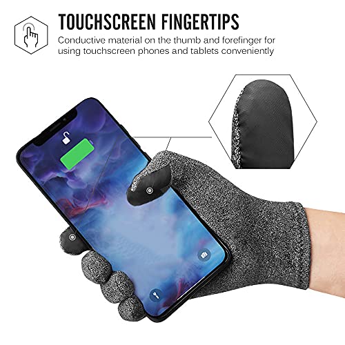 Zwbfu Guantes de presión de Pantalla táctil Guantes de protección Deportivos de Entrenamiento físico Guantes de Invierno cálidos Guantes de Dedo Completo