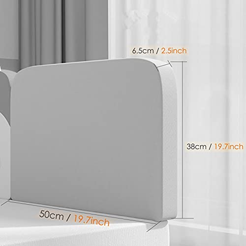 ZXXL Barandillas de la Cama Gris Riel de Cama para Niños Pequeños,Riel de Protección Lateral de Seguridad para El Hogar Ajustable para Cama Individual/Cama Doble,Valla de Cama Apilable Splicable