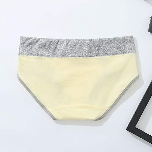 Zylione Pack de 4 calzoncillos para mujer, de un solo color, patchwork, ropa interior fisiológica con cintura alta Multicolor -09. M