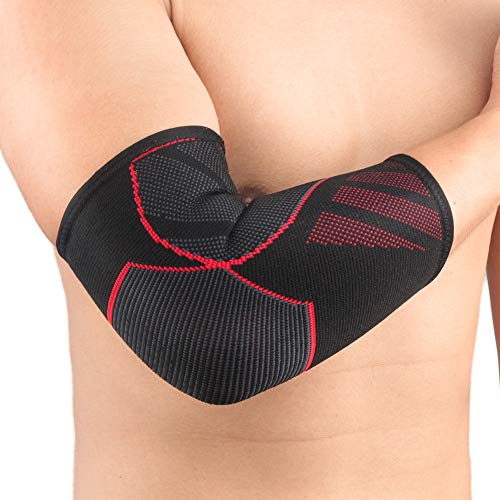 1 PCS Manga de Compresión Codo - Apoyo de Codo para Tendinitis, Tenis, Levantamiento de Pesas, Tratamiento del Codo de Golfista Reducir el Dolor Articular y el Apoyo del Codo
