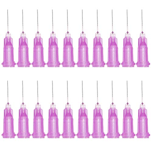100 piezas Aguja dispensadora 1/2" 30G aguja roma, Dispensador de líquido industrial con Luer Lock para distribución Aceite Pegamento Líquido y Tinta