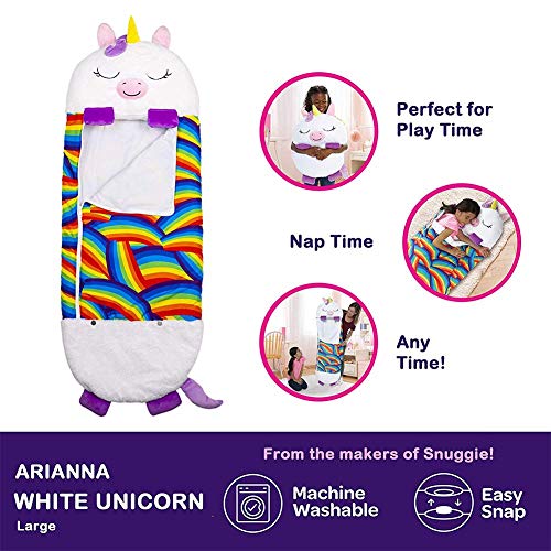 2 en 1 Lindo Saco de Dormir de Animales para Niños Almohada Grande de Anime y Saco de Dormir, Adecuado para Niños de 3 a 6 Años (Rosado)