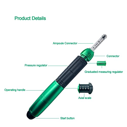2 en 1 Pluma de Hialurón 0, 3 Ml / 0, 5 Ml Kit de Bolígrafo Hyaluron Convertible, Atomizador de Belleza Sin Aguja Pluma de Eliminación de Arrugas, Ayuda a Reducir las Imperfecciones ( Color : Green )