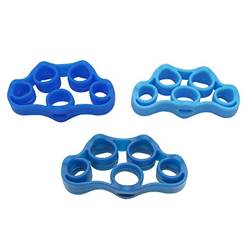 3 Piezas Camilla de Dedo, Extensor de Dedo, Fortalecedor de Agarre Manual para Aliviar el Dolor de Muñeca y Pulgar, Ejercicio de Antebrazo con 3 Tamaños (3KG / 6.6LB, 4KG / 8.8LB, 5KG / 11LB)