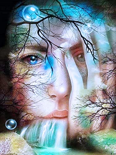 5D DIY diamante bordado cascada diamante pintura paisaje natural completo cuadrado taladro Kit de punto de cruz arte decoración del hogar A17 40x50cm