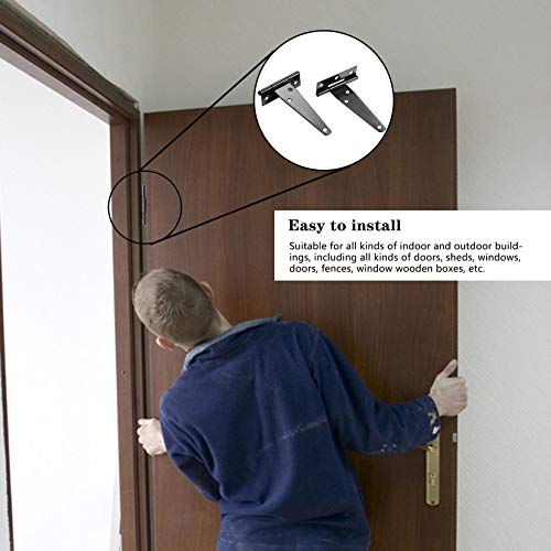 8 Piezas Bisagras en T, Bisagras para Puertas de Madera, Bisagras de Puerta de Jardín de Cobertizo de Granero, Visagras Bisagras de Acero Inoxidable con Tornillos - 4 Pulgadas