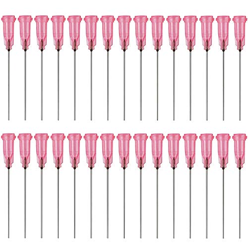 Agujas de punta roma, 100Pack agujas de acero inoxidable Luer Lock para jeringas, aguja dispensadoras roma cánulas de para uso industrial y experimental (20G)