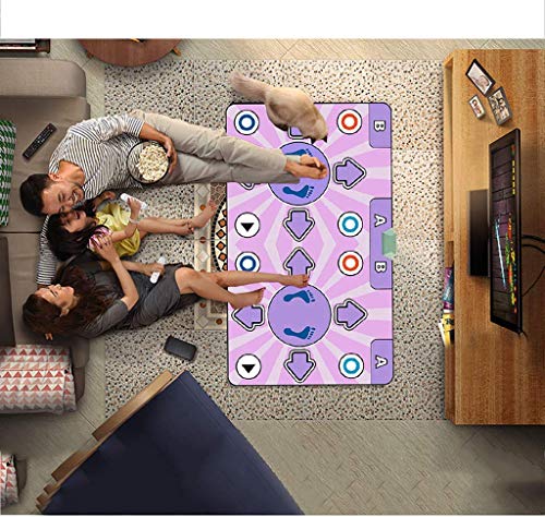 AGWa Inalámbrico estera de la danza, desgaste simple-B 164X93Cm resistente plegable cojín de la danza Los niños Dance Revolution Musical Mat TV de alta definición ordenador de doble uso operativo (65