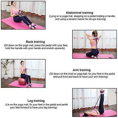 AJOXEL Cuerda De Tracción, Expansor del Pecho Piernas Ejercitador Abdominales Fitness Entrenamiento de Resistencia Bandas Elasticas Musculacion Elásticos para Gimnasia, Ejercicio Brazos, Espalda