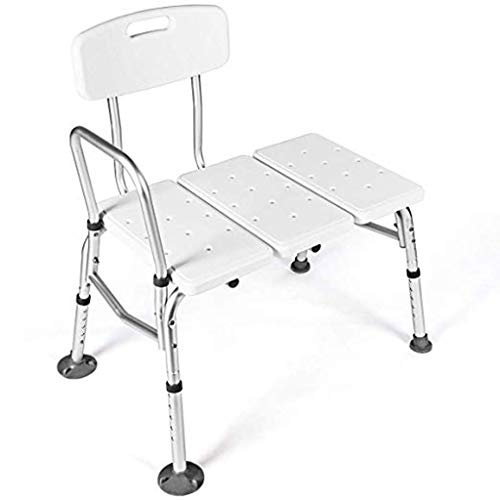 Aleación De Aluminio 180kg / 400lbs Banco De Transferencia para Bañera para Ancianos, Respaldo De Brazo Ajustable Y Altura De Pierna, Taburete De Bañera para Trabajo Pesado Banco De Asiento De Ducha,