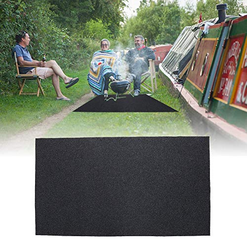 Alfombrilla protectora de piso para barbacoa Fdit Alfombra de chimenea resistente al fuego Alfombra para salpicaduras de parrilla para barbacoa Alfombrilla para salpicaduras de parrilla a prueba de fu