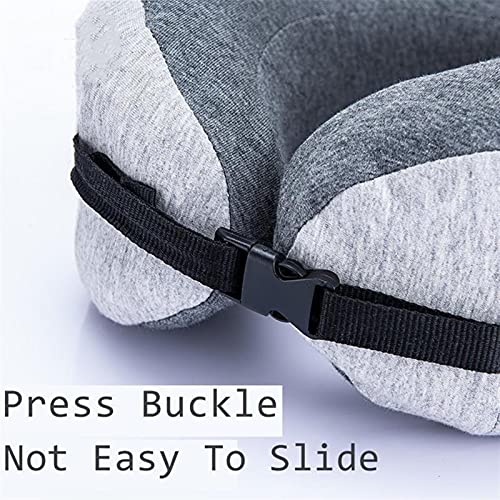 Almohada de algodón Almohada vértebra Cervical Viaje portátil Portátil Avión de Aviones U Tipo de Almohada Sueño Camping Almohada (Color : Grey)