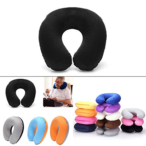 Almohada de Viaje, Almohada para El Cuello Tipo U Cómoda Almohada Portátil para Avión, Tren, Automóvil, Hogar, Oficina, Cojín de Descanso Suave para Dormir