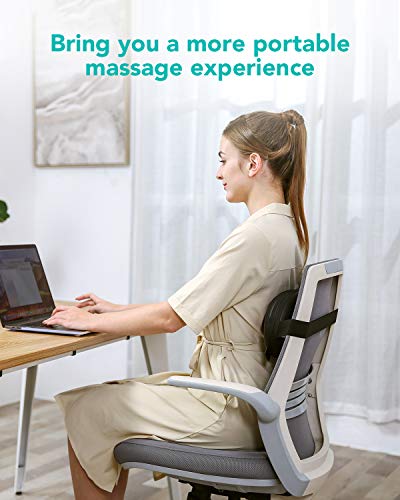 Almohada Masaje Cervical Cojín Masajeador Eléctrica Espalda y Cuello con Calor, para Relajar y Aliviar Dolores Musculares, con Rotación 3D Masaje, en Casa Oficina y Coche Auto