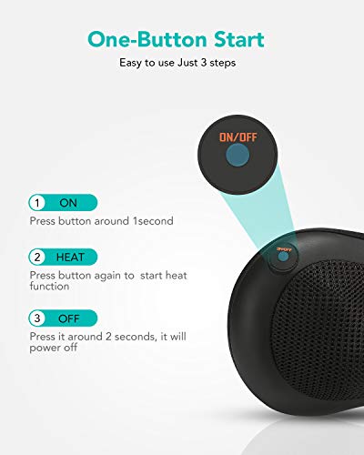 Almohada Masaje Cervical Cojín Masajeador Eléctrica Espalda y Cuello con Calor, para Relajar y Aliviar Dolores Musculares, con Rotación 3D Masaje, en Casa Oficina y Coche Auto