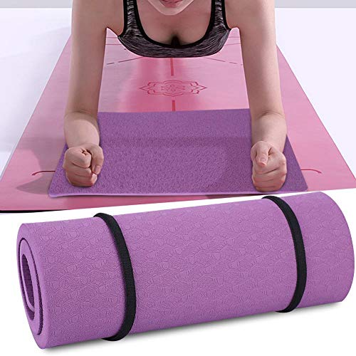 Almohadilla de rodilla para yoga EVA, estera de yoga para aliviar el dolor, alfombrilla de ejercicio antideslizante para rodillas, codo y mu?eca(Morado oscuro)