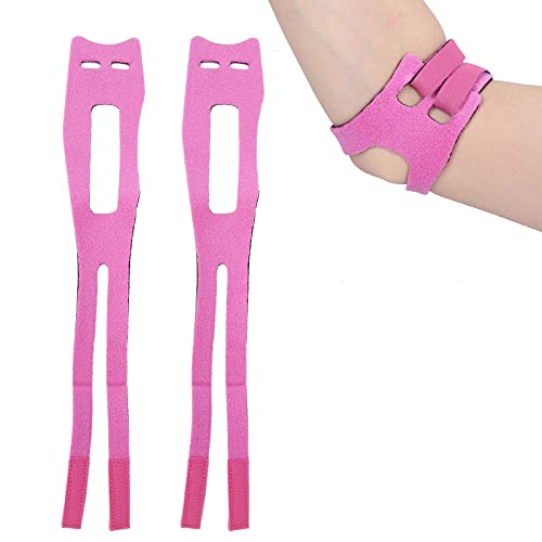 Almohadilla para el Codo, Correa de Codo de Uso Multifuncional para Muñecas para para Tobillos(rosado, L)