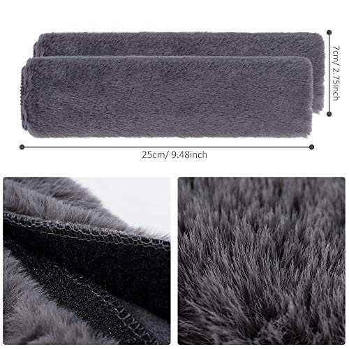 Almohadillas para Cinturón de Seguridad de Coche Piel de Conejo Sintética Seat Belt Pad Funda Protector Cinturón Almohadillas para Adultos y Niños