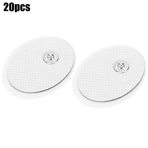 Almohadillas para electrodos Almohadillas de repuesto para unidad TENS/EMS, 20 piezas 3x4 cm Almohadillas para electrodos de terapia física Parches para electrodos adhesivos de masaje Placas de célula