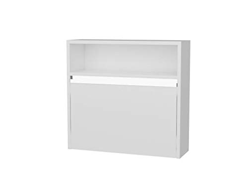 Alphamoebel Mesa de Trabajo, Madera de ingeniería, Blanco, 64 x 60 x 24 cm