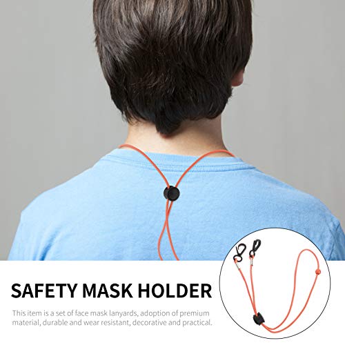 Angoily 6 Unids Anti-Perdida Cordón Ajustable Cara Boca Cubierta Gafas de Sol Correa de Soporte Anteojos Cordón para El Cuello Suspensión de Cuerda Retenedor de Gafas Correa Cordones