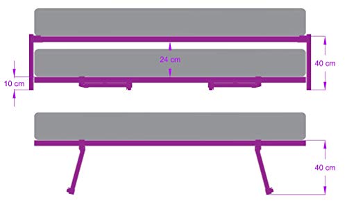 Argomaniz Cuens Descanso Juego de Patas Cama Nido de 90 cm para adaptar somier de 40 * 30