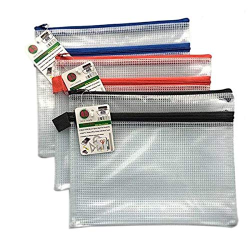 ARK - Estuche de doble bolsillo para escuela, resistente al agua, con cremallera, 240 x 190 mm, tamaño individual