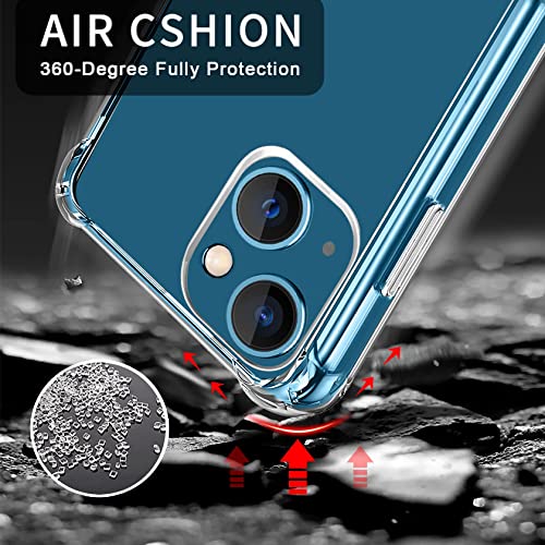 AROYI Funda Compatible con iPhone 13 Mini, 2 Pack Cristal Templado y 2 Pack Lente de cámara - Clear