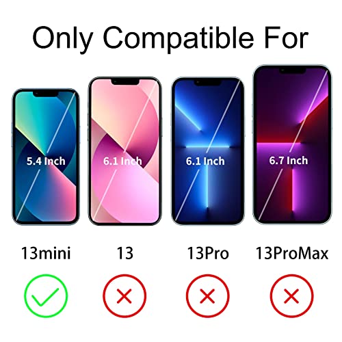 AROYI Funda Compatible con iPhone 13 Mini, 2 Pack Cristal Templado y 2 Pack Lente de cámara - Clear