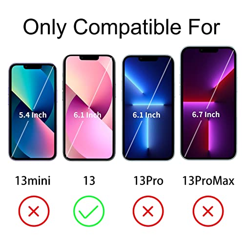 AROYI Funda Compatible mit iPhone 13, 2 Pack Cristal Templado y 2 Pack Lente de cámara - Clear