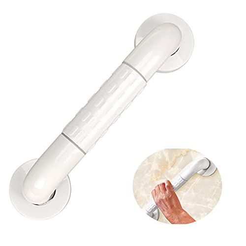 Asa De Seguridad Para Baño,Baranda De Baño,Barra De Agarre Antideslizante,Agarre De Mango De Ducha,Con Círculos Luminosos,Para Personas Mayores Niños Embarazadas(Blanco) (29cm)