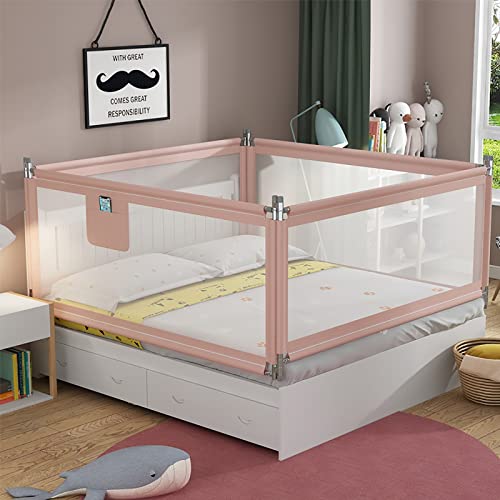 ASBKP Barandilla Cama, Tres Lados Barrera De Cama para Niños con Silent Lift, Malla De Fibra De Poliéster Transpirable De Alta Definición, para Viajes Y Uso Doméstico (Color : C)
