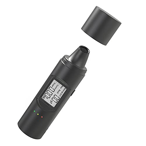 ASCOZY Alcoholimetro, Probador de Alcohol Recargable con Pantalla LCD Digital, Semiconductor de Sensor, Medición Rápida y Precisa, Alarma Sonora